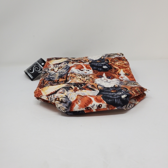 Sax Designer tote Cat themed fabric lunch bag Lined bag with strap New w… - Picture 3 of 9